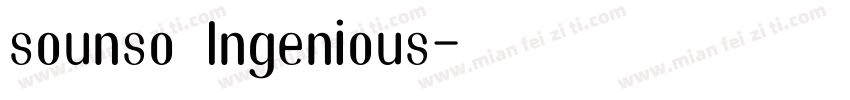 sounso Ingenious字体转换